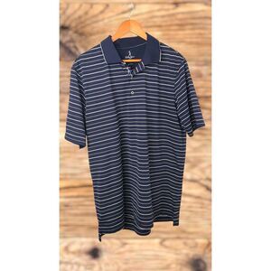Bobby Jones Performance Large Golf Polo Shirt Stripe